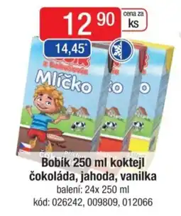 Qanto Bobík koktejl čokoláda, jahoda, vanilka nabídka