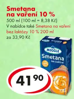 CBA MEGGLE Smetana na vaření 10% nabídka