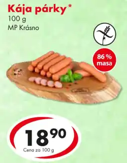 CBA Kája párky nabídka