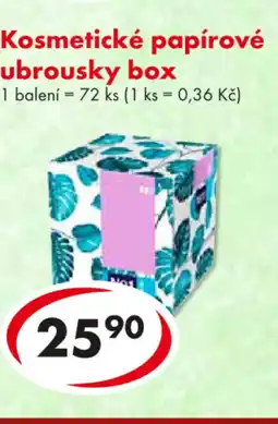 CBA Kosmetické papírové ubrousky box nabídka