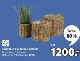 JYSK Proutěný květináč Sansebie nabídka