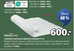 JYSK DREAMZONE® Chránič matrace Bergsfjorden PT15 nabídka