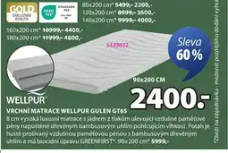 JYSK Vrchní matrace Wellpur Gulen GT65 nabídka