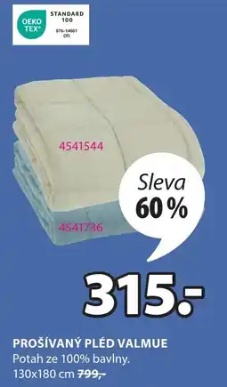 JYSK Prošívaný pléd Valmue nabídka