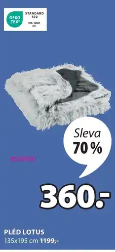 JYSK Pléd Lotus nabídka