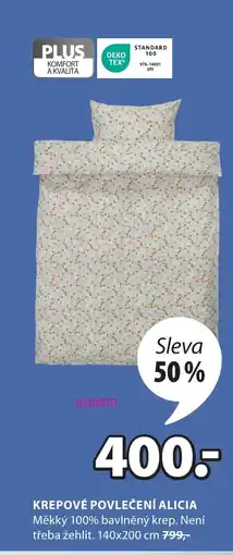 JYSK Krepové povlečení Alicia nabídka