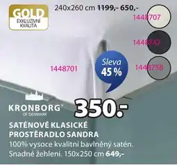 JYSK Saténové klasické prostěradlo Sandra nabídka