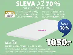 JYSK Vrchní matrace Wellpur frya GT30 nabídka