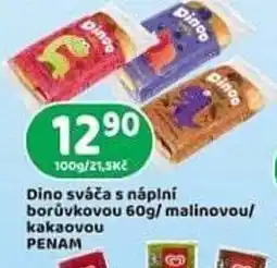 Brněnka Dino sváča s náplní borůvkovou 60g/ malinovou/ nabídka