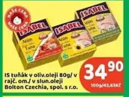 15 tuňák v oliv.oleji 80g/ v rajč. om./ v slun.oleji Bolton Czechia, spol. s r.o.