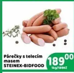 Brněnka Párečky s telecím masem STEINEX-BIDFOOD nabídka