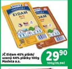 Brněnka Jč Eidam 45% plátk/ uzený 44% plátky 100g Madeta a.s. nabídka