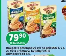 Brněnka Rougette smetanový sýr na gril 55% t. vs. masem/ bůčková s cibulkou/s nabídka