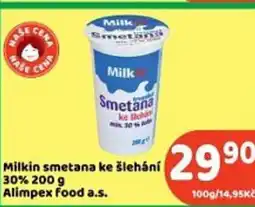 Brněnka Milkin smetana ke šlehání 30% nabídka