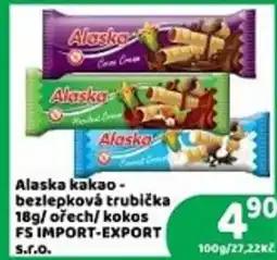Alaska kakao- bezlepková trubička
