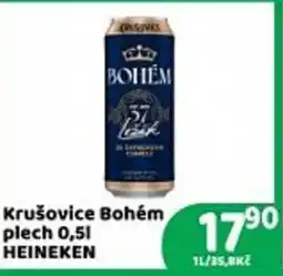 Krušovice Bohém plech 0,51 HEINEKEN