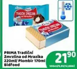PRIMA Tradiční Zmrzlina od Mrazíka 220ml/ Plombir 170ml