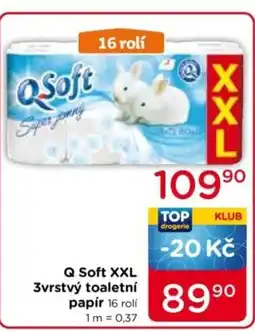 TOP drogerie Q Soft XXL 3vrstvý toaletní papír 16 rolí nabídka