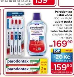 TOP drogerie Parodontax ústní voda nabídka