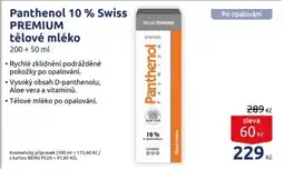 Benu Panthenol 10% Swiss PREMIUM tělové mléko nabídka