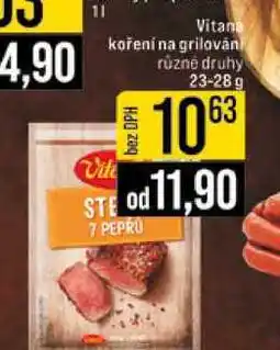 Jip Vitana koření na grilován různé druhy 23-28 g nabídka