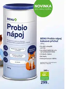 Benu BENU Probio nápoj kakaová příchuť nabídka
