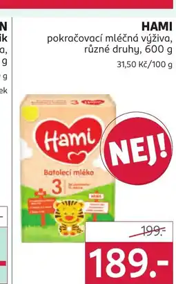 Rossmann HAMI pokračovací mléčná výživa, různé druhy, nabídka
