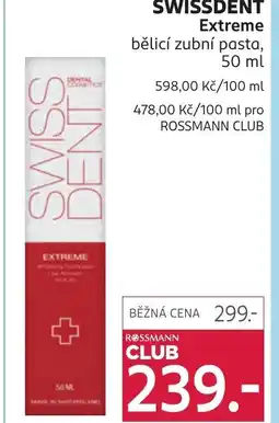 Rossmann SWISSDENT Extreme bělicí zubní pasta, nabídka