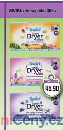 Prima Drogerie SWIRL ubrousky do sušičky 35ks nabídka