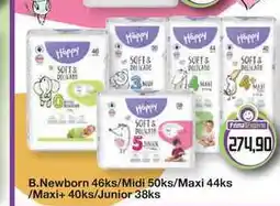 Prima Drogerie BELLA Happy dětské pleny B.Newborn 46ks/Midi 50ks/Maxi 44ks /Maxi+ 40ks/Junior 38ks nabídka