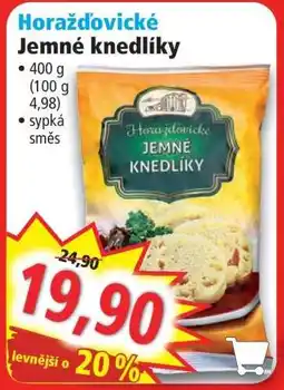 Norma HORAŽĎOVICKÉ Jemné knedlíky nabídka