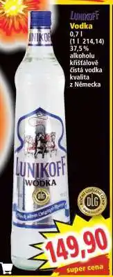 Norma LUNIKOFF Vodka nabídka