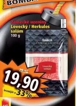 Norma Zámecké uzeniny Lovecký / Herkules salám nabídka