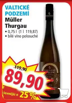 Norma VALTICKÉ PODZEMÍ Müller Thurgau nabídka