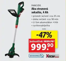 Lidl PARKSIDE Aku strunová sekačka, 4 Ah nabídka