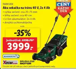 Lidl PARKSIDE Aku sekačka na trávu 40 V, 2x 4 Ah nabídka