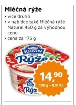 Můjobchod KUNIN Mléčná rýže nabídka