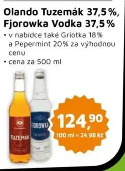 Můjobchod Olando Tuzemák 37,5%, Fjorowka Vodka 37,5% nabídka