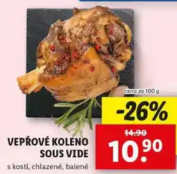 Lidl VEPŘOVÉ KOLENO SOUS VIDE, cena za 100 g nabídka