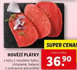 Lidl HOVĚZÍ PLÁTKY, cena za 100 g nabídka