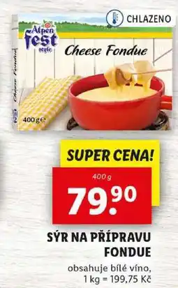 Lidl SÝR NA PŘÍPRAVU FONDUE, 400 g nabídka