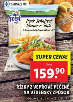 Lidl ŘÍZKY Z VEPŘOVÉ PEČENĚ NA VÍDEŇSKÝ ZPŮSOB, 750 g nabídka