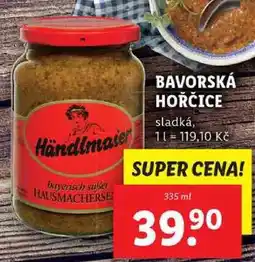 Lidl BAVORSKÁ HOŘČICE, 335 ml nabídka