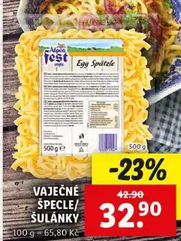 Lidl VAJEČNÉ ŠPECLE/ŠULÁNKY, 500 g nabídka