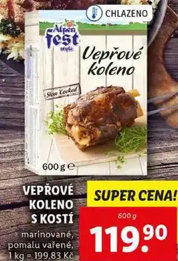 Lidl VEPŘOVÉ KOLENO S KOSTÍ, 600 g nabídka