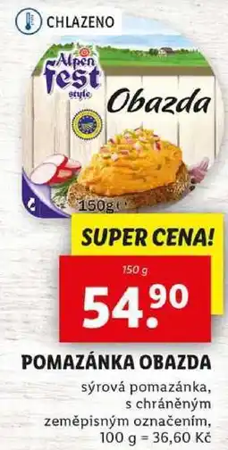 Lidl POMAZÁNKA OBAZDA, 150 g nabídka