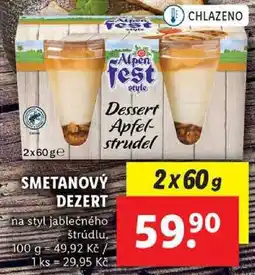 Lidl SMETANOVÝ DEZERT, 2x 60 g nabídka