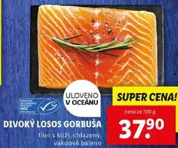 Lidl DIVOKÝ LOSOS GORBUŠA, cena za 100 g nabídka