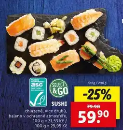 Lidl SUSHI, 190 g/200 g nabídka