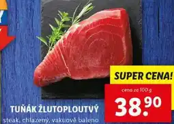 Lidl TUŇÁK ŽLUTOPLOUTVÝ, cena za 100 g nabídka